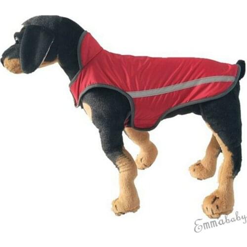 Dog Supplies Dog Winter Waterproof Warm Padded Coats Pet Clothes Night Reflective Pet Raincoat Poncho Coats