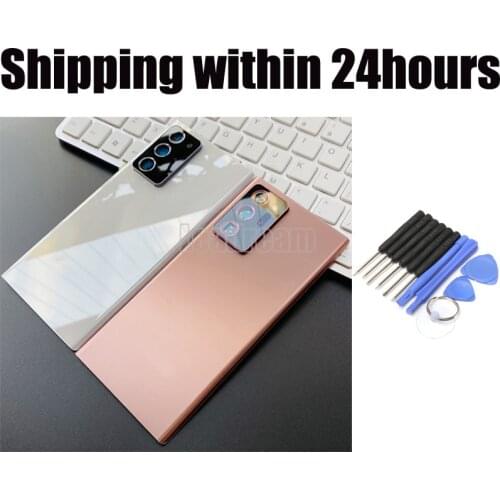 Original Back Glass Rear Cover for Samsung Galaxy Note 20 Ultra Back Battery Door Housing Cover With Adhesive with Camera Lens