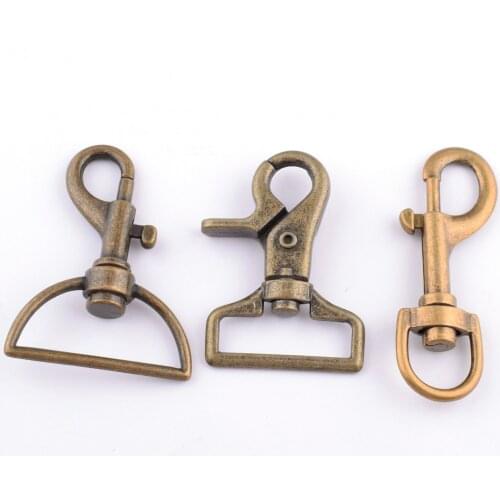 Bolt Bronze Metal Trigger Swivel Clasp Dog Lead Snap Clasp Snap for Key Chain Clasp Handbag Purse Swivel Clip 6pcs