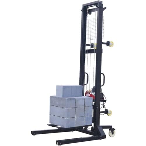300kg 2.5m-12m Electrical Stacker 2200W Full Electric Pallet Stacker Forklift Remote Control Construction Site Loading Machine