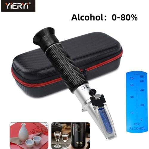 Yieryi 0-80 Alcohol Refractometer Wine Concentration Detector Of Liquor Alcohol 0-80% v/v