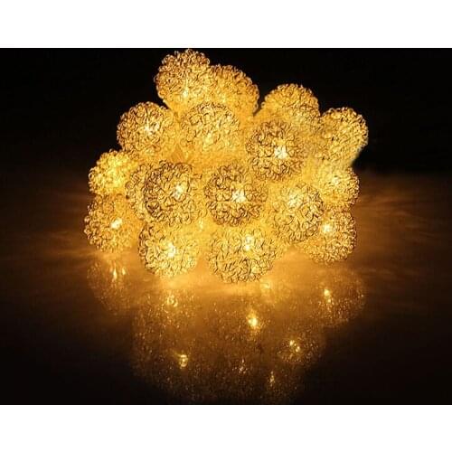 Battery Operated LED String Fairy Lights Holiday Lighting Iron Luces de Navidad Christmas Lights Outdoor Wedding Decorations