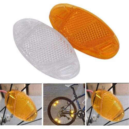 Yellow Bike Bicycle Spoke Reflector Safety Warning Light Safety Wheel Rim Reflective Lamp Mount Vintage Clip Tube Reflector