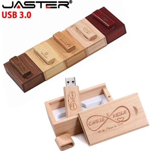 JASTER 5 colour Maple carbonized bamboo+box usb flash drive pendrive 4GB 8GB 16GB 32GB maple usb3.0 photography best gift