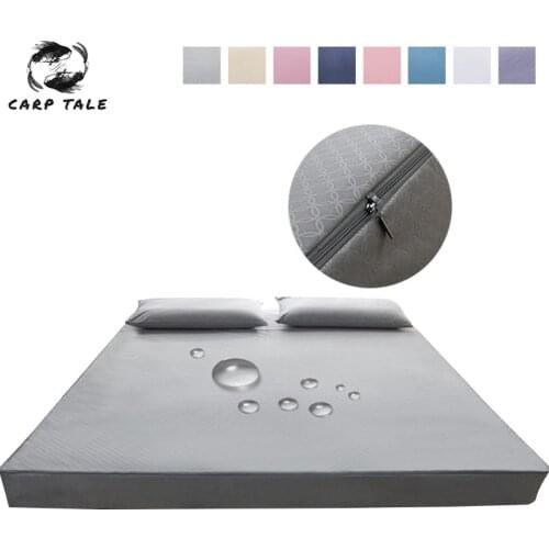 Zipper Type Waterproof Mattress Cover Six Sided All-inclusive Mattress Topper Queen Bedding Set Bed Mattress Anti-mites Bugs Pad
