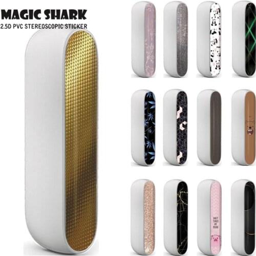 Magic Shark Leaf Bear Ultra Thin Marble Gold Shining Wings PVC Sticker Case Skin for IQOS 3 3.0 E Cigarette 411-427