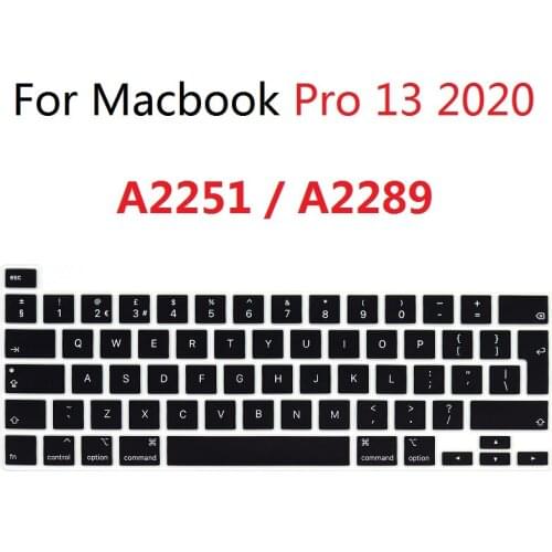 EU Layout Keyboard Protector for Macbook Pro 13 2020 A2251 A2289 Keyboard Cover Silicon For Macbook Pro 13 2020 Keyboard Skin