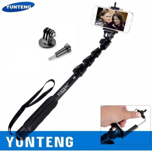 100% Original YUNTENG 188 Handheld Extendable Pole Camera Monopod Selfie Stick Tripod Selfie For Phones Gopro 4/5/6/7/8/9