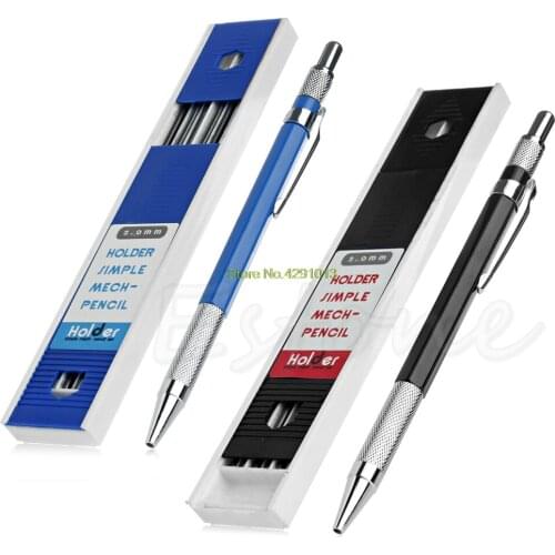 2mm 2B Lead Holder Automatic Mechanical Drawing Drafting Pencil 12 Leads Refills Drop Shipping Support