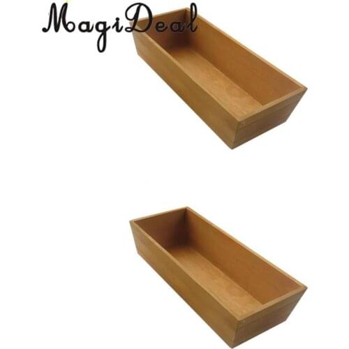 2 Piece Wooden Succulent Plant Flower Grow Bed Pot Box Garden Planter