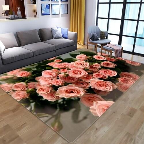 3D Flowers Printing Carpet Child Rug Kids Room Play Area Rugs Hallway Floor Mat Home Living For Room Large Bedroom Carpets Decor