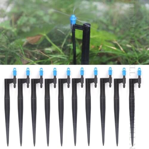 5Sets 13~50cm OD 6mm Irrigation Kits Sprinkler Nozzle Support Spike Ground Rod Watering Sprinklers Garden Irrigation Combination