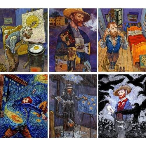 5D DIY Diamond Painting Van Gogh Hand-painted Home Rhinestone Three-dimensional Handmade Decorative Painting Can Be Customized