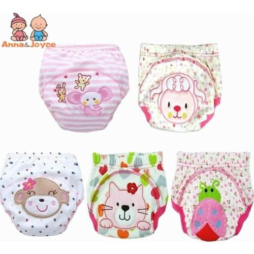 6pc/Lot Baby Training Pants Children Study Diaper Underwear/Infant Learning Panties Newborn 80/90/100