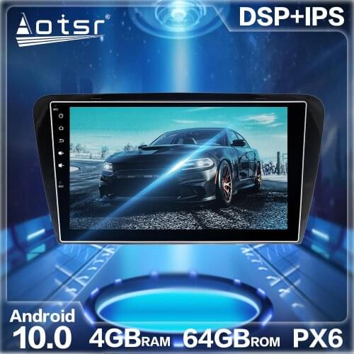 Aotsr Android 10.0 4+64G Car Radio GPS Navigation DSP For Skoda Octavia 2014 2015 2016 2017 Stereo Video Multimedia DVD Player