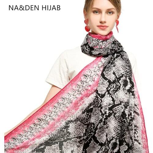 Big pashmina Soft scarf Snake prints shalws Hi-Q lady wraps Islamic bandana Muslim hijab Long new muffler 10 pcs/lot