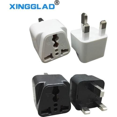 Black White UK Plug Adapter Electrical Plugs International 13A 250V AC Power Socket Converter To EU European US AU Plug Adaptor