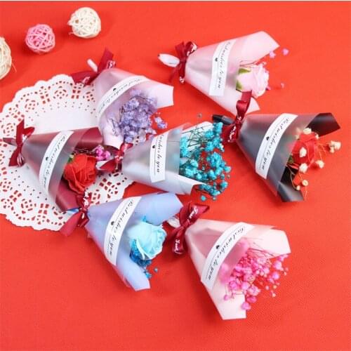 Cheap Red Gold Mixed ROSE Flower Cakes toppers Accessories Bundle DIY Cake Christmas Wedding Gift Box Wreaths Craft Decoration