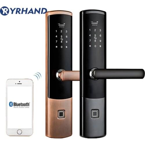 WiFi Fingerprint Door lock, Waterproof Electronic Door Lock Intelligent Biometric Door Lock Smart Fingerprint Lock With App