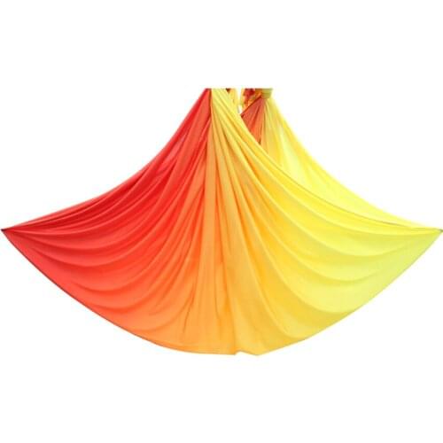 PRIOR FITNESS 4 Meters Yoga Hammock fabric Ombre Anti Gravity Yoga accessories Aerial Swing Trapeze Traction Device Fitness