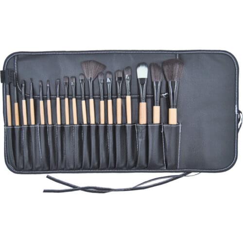 18pcs Pro Eye Face Powder Blusher Foundation Cosmetic Makeup Brush Set Eyebrow Lip EyeShadow Tools + Bag
