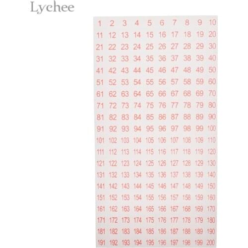 Lychee Life Sticky Numbered Labels 1 To 200 Sticker DIY Handmade Scrapbooking Sticker Label Diary Stationery Album Decor