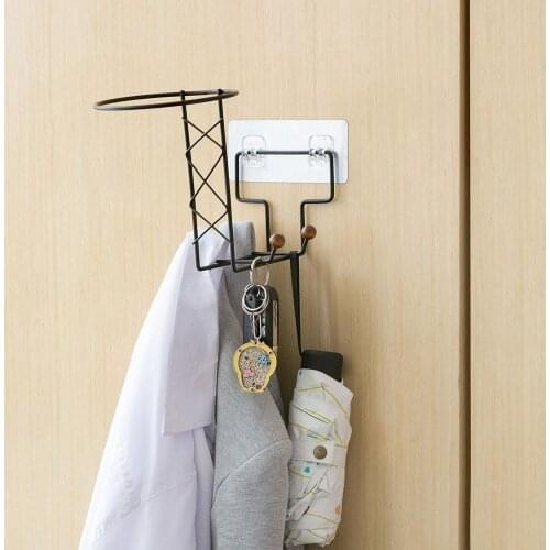 Punch-Free Helmet Rack Multifunctional Wall-Mounted Hat Storage Racks Seamless Paste Coat Hangers