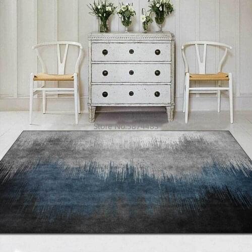 Fashion Modern Minimalist Gradient Line Living Room Bedroom Bedside Carpet Floor Mat Customization