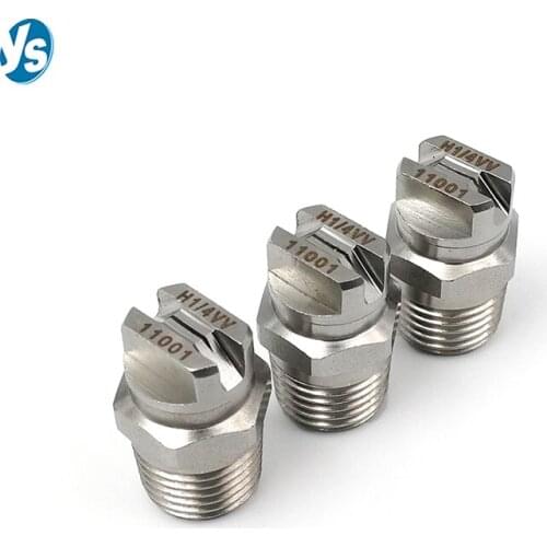 1/4 Inch Thread HVV 304 Stainless Steel Cooling Nozzle, 15-110 Degrees Spray Angle, Sector Cleaning Nozzle
