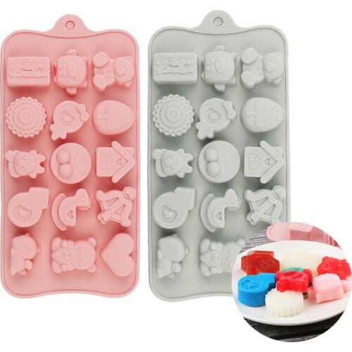 New Silicone Chocolate Mold Cake decorating Love bear multi shape Baking Nut Ice Tray Mould Mold Non-stick