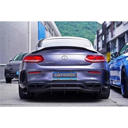 Suitable for C63 W205 Coupe Psm Spoiler C200 C300 C43 Double Carbon Fiber Rear Lip