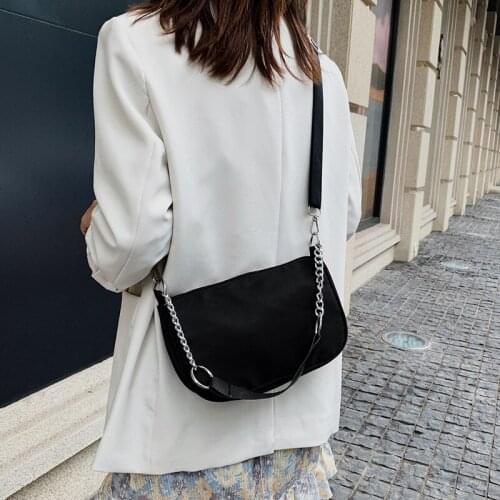 Popular Fashion Shoulder Bag High Quality Handbags Designer Oxford Crossbody Bags for Women Chain Strap Female Underarm Bag
