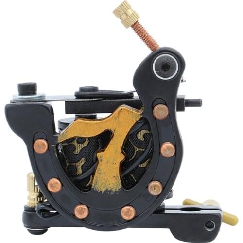 Professional 10 Wrap Coil Tattoo Machine Handmade Cast Iron Tattoo Machine Liner and Shader Free Shipping TM-783