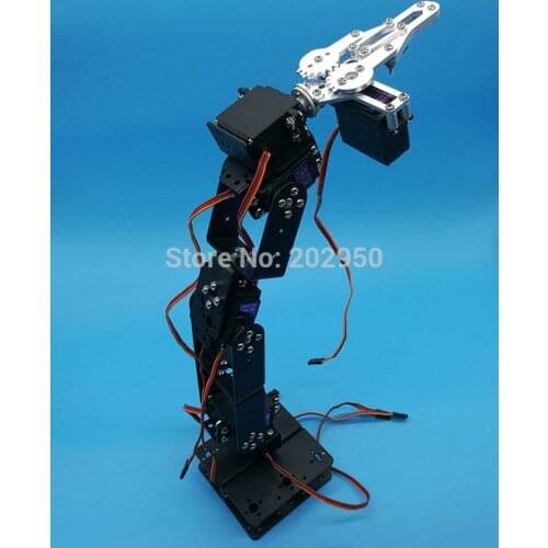 1set DIY 6 DOF 3D Rotating Metal Mechanical Manipulator Robot Arm Kit For Smart Car Arduino Robot Parts Teaching Platform