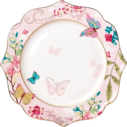 YeFine Ceramic Soup Plate Porcelain Tableware Platter Steak Fruit Dish Dinner Plates Flat Dish Bone China Dinnerware Set