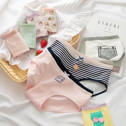 Panties Womens Briefs Comfortable Cotton Underwear Sexy Panties Lingerie Cueca Calcinhas Underpant Cute Panty