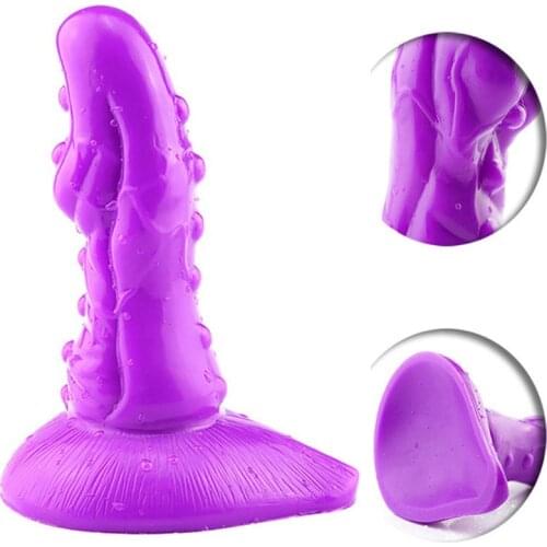 Liquid silicone Big Anal Beads Super Quality Large Anal Dildo Sex Toys Animal Dildo Massage For Men Women Adult Sex Toys Purple