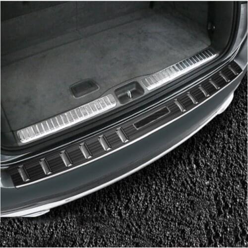 1 Set Band New Stainless Steel Car Rearguards Trunk Outer Rear Tail Box Bumper Pedal Plate Panel For Mercedes Benz GLS450 2020