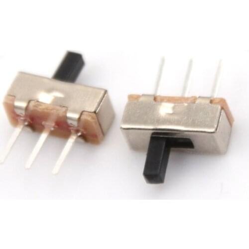 10pcs SS12D00 SS12D00G3 3pin 1P2T 2 Position High Quality Toggle Switch Handle Length:3MM Interruptor On-off Mini Slide Switch