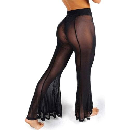 2019 Pants for Beach Women Swimsuit Cover up Woman Swimwear Beach Cover up Beachwear Pareo Beach High Waist Pants Saida de Praia