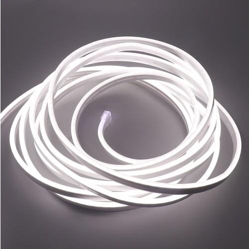 6x12mm Flex Neon Light LED Strip Remote DC12V Neon Light Tape Ribbon 2835 Waterproof Light Rope EU Plug for Home Decoration 1-5m