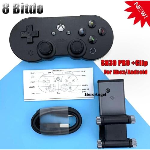 8BitDo SN30 Pro Bluetooth Game Controller Gamepad for -Xbox Cloud Gaming on -Android Includes Clip for -Android