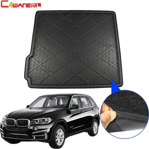 Cawanerl Car Rear Trunk Mat Boot Tray Liner Luggage Cargo Carpet Mud Protector Pad For BMW X5 E70 F15 5 Seater Wagon 2007-2018
