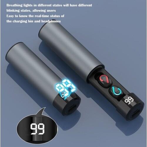 3500mAh Bluetooth Wireless Headset Stereo Earphone Waterproof Noise Cancelling Headphones Bluetooth Earbuds HiFi with Microphone