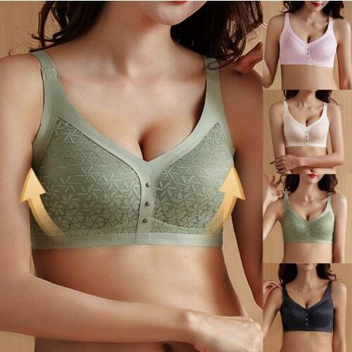 Breathable Padded Sport Bras Women Wirefree Adjustable Fitness Top Sexy Non-Trace Bra Beauty Back Breathable Health Underwear