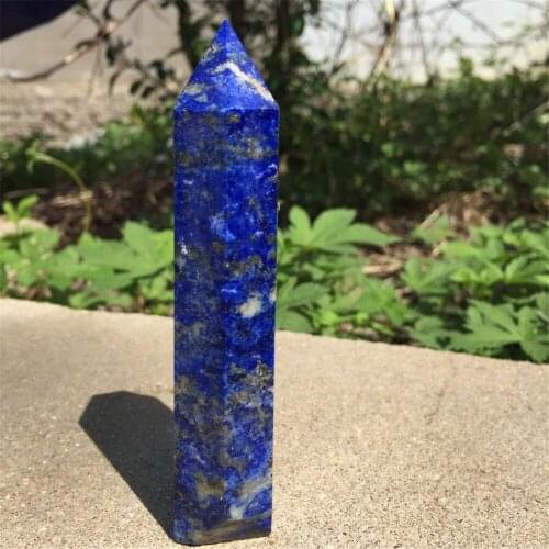Brow chakra healing stone 100% natural lapis lazuli wand point reiki meditation for home decoration clear negative energy