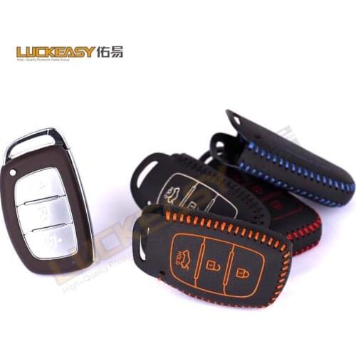 Luckeasy for hyundai ix35/mistra 2013 2014 shell KEY COVER holder Kraft first layer car key case key2a