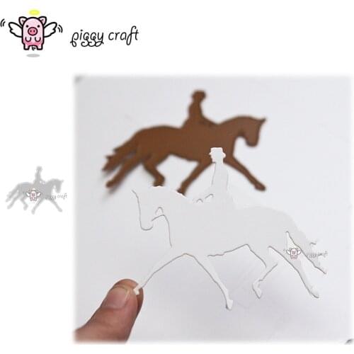 Piggy Craft metal cutting dies cut die mold Sport equestrian Scrapbook paper craft knife mould blade punch stencils dies