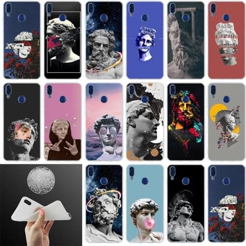Soft Silicone Cover Phone Case For Huawei Honor 30 20 10 9 Lite 8 9a 8a 7a Pro 8x 9x 10i 30s cases greek statue modern art