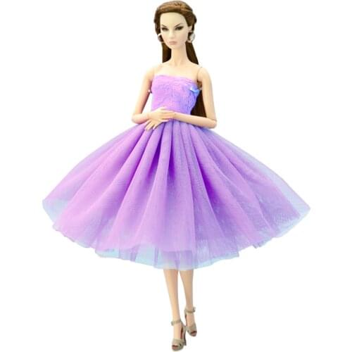 NK Newest Doll Dress Beautiful Handmade Party ClothesTop Fashion Dress For Barbie Noble Doll Best Child Girls'Gift 085J